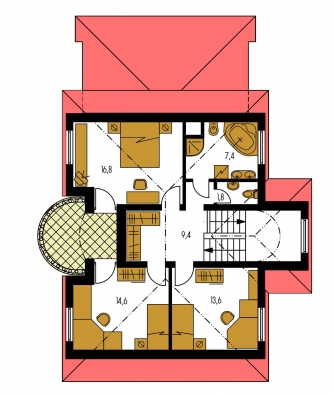 Plan de sol du premier étage - HORIZONT 60